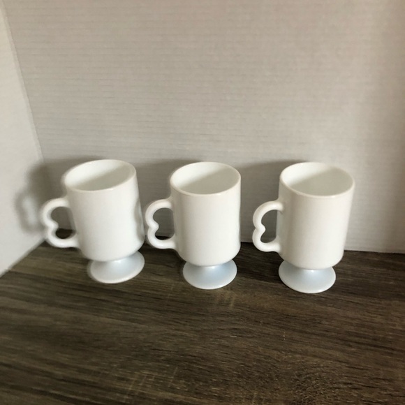 Vtg Milk Glass Irish Spring Advertising Mugs - Picture 9 of 11